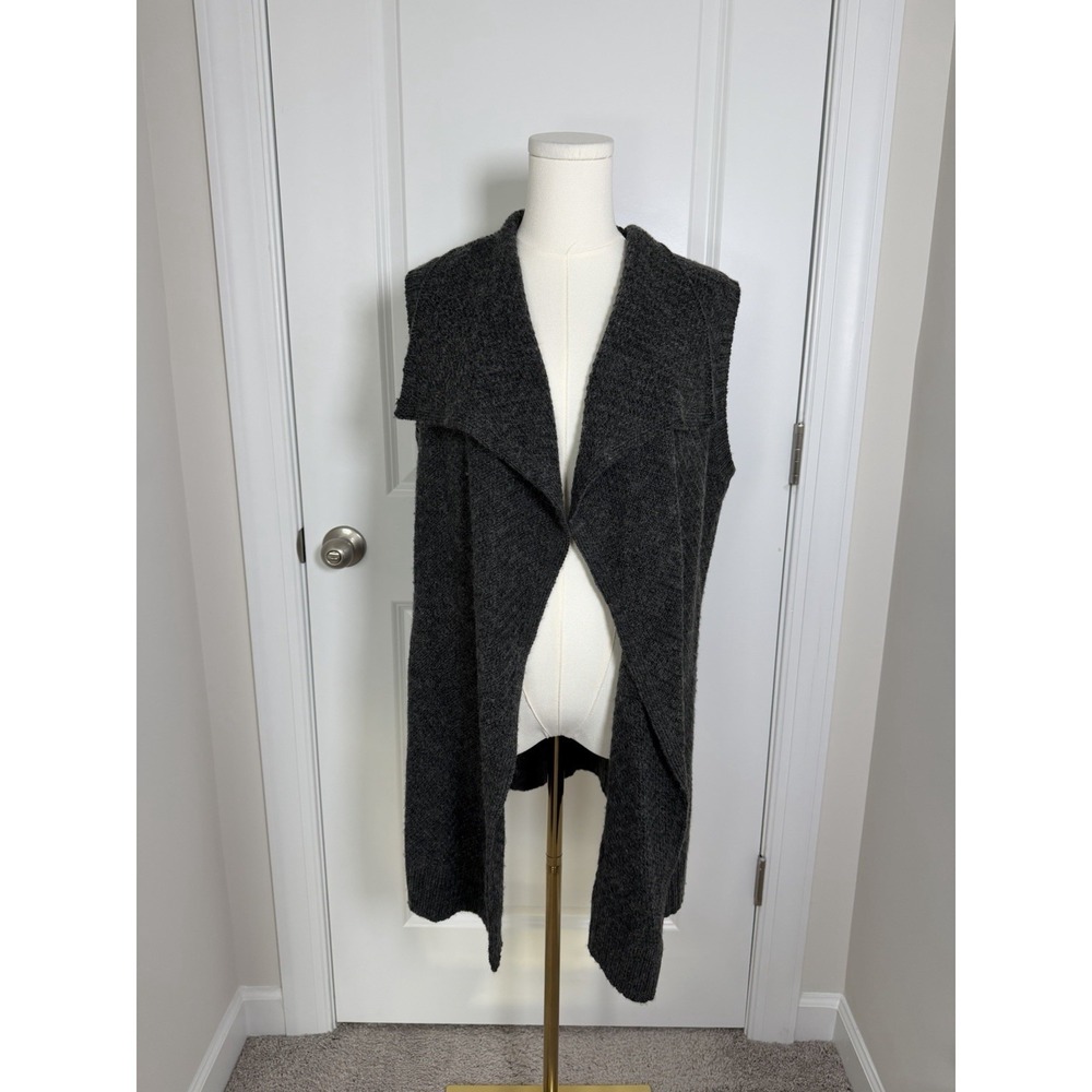 GAP Women's Sweater Vest Wool Blend Size Small Open Front Contemporary Lagenlook